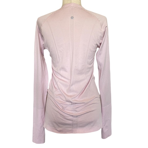 ⭐️ SOLD ⭐️ Lululemon Run Swiftly Long Sleeve Top Size 10 Pale Pink - Picture 7 of 8
